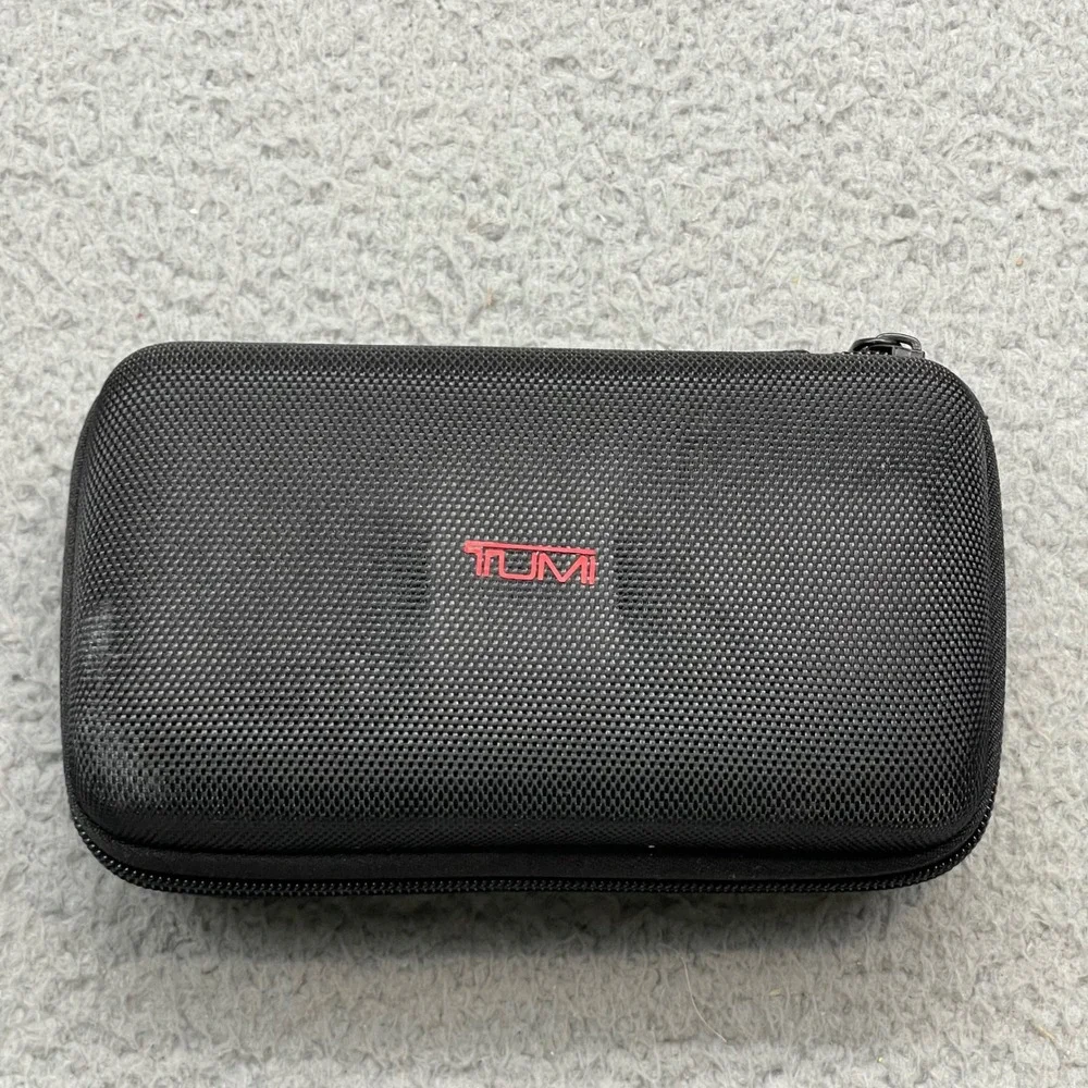 TUMI Black Ballistic Nylon Hard Shell Travel Accessory Case Organizer